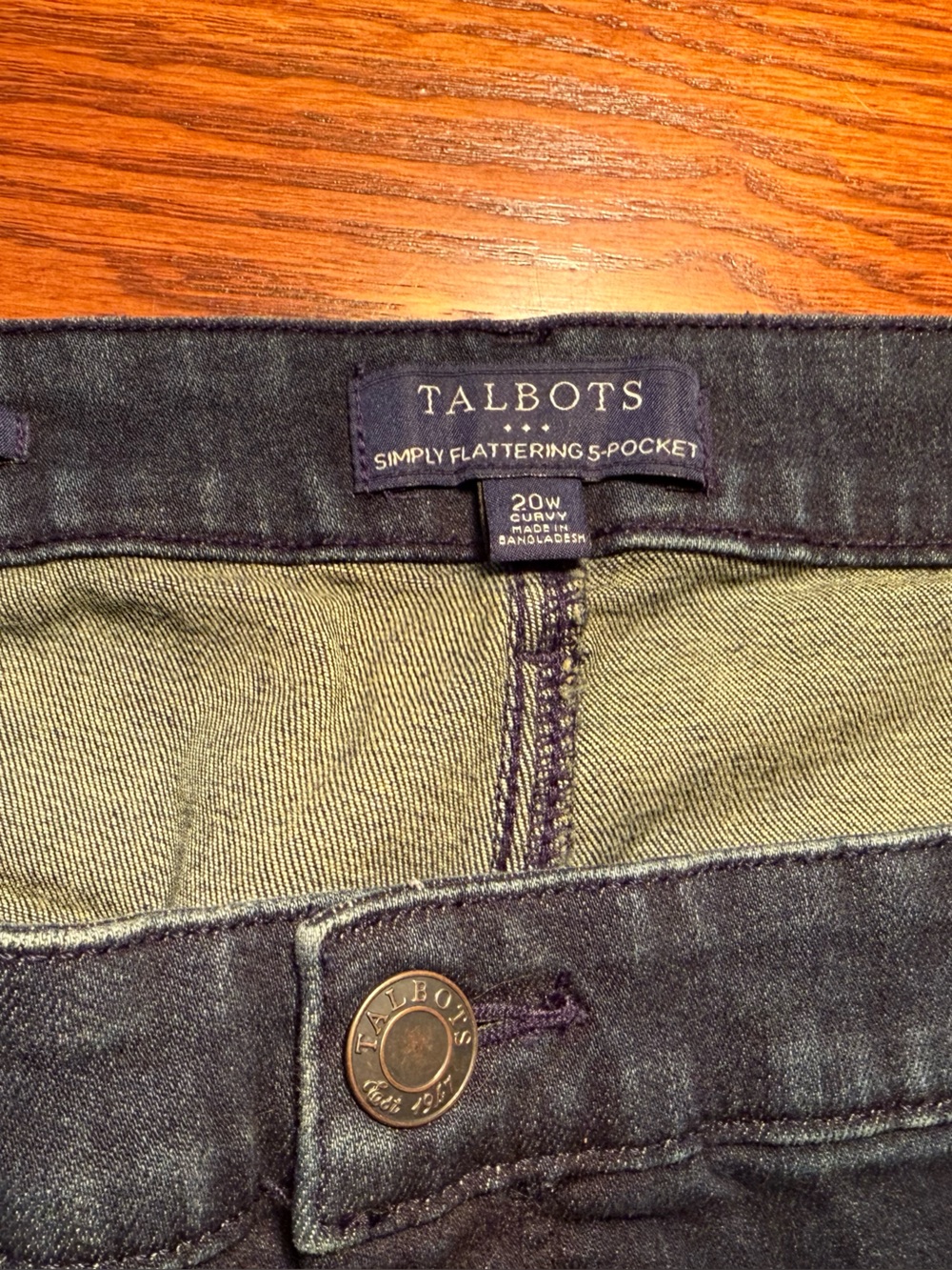 Talbots Women’s Barely Boot Dark Blue 5-Pocket Jeans